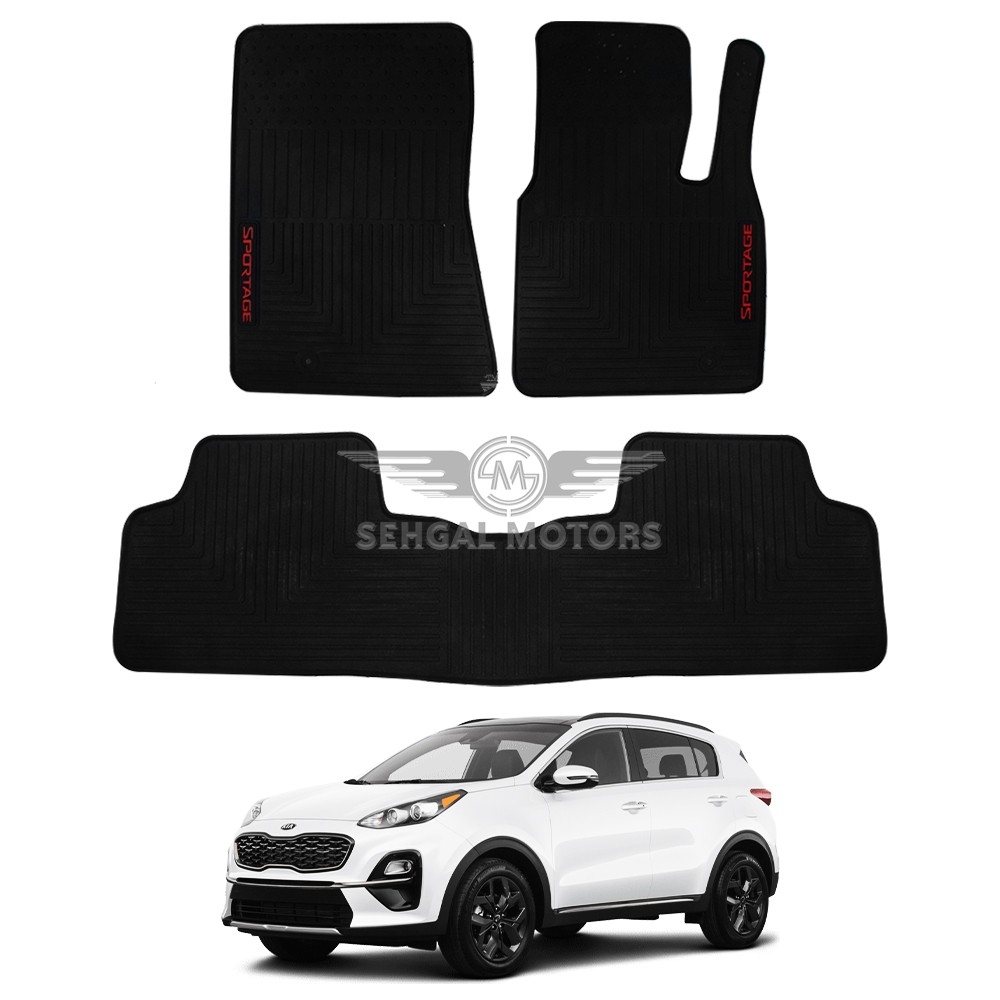 Kia Sportage Rubber Floor Mat Black (3PCS) Model 2019 - 2021