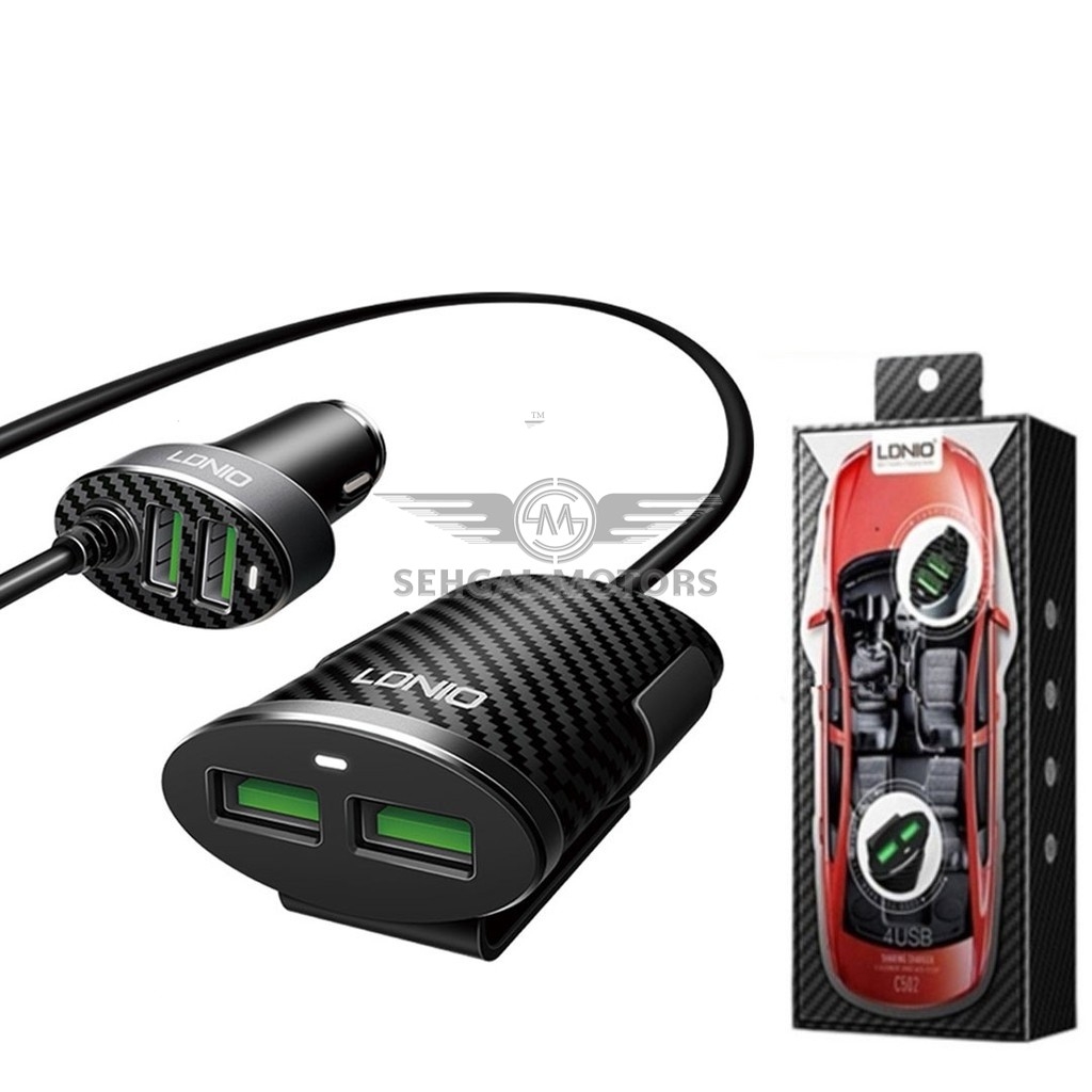 LDNIO Car Charger 4 USB Sharing Charger C502