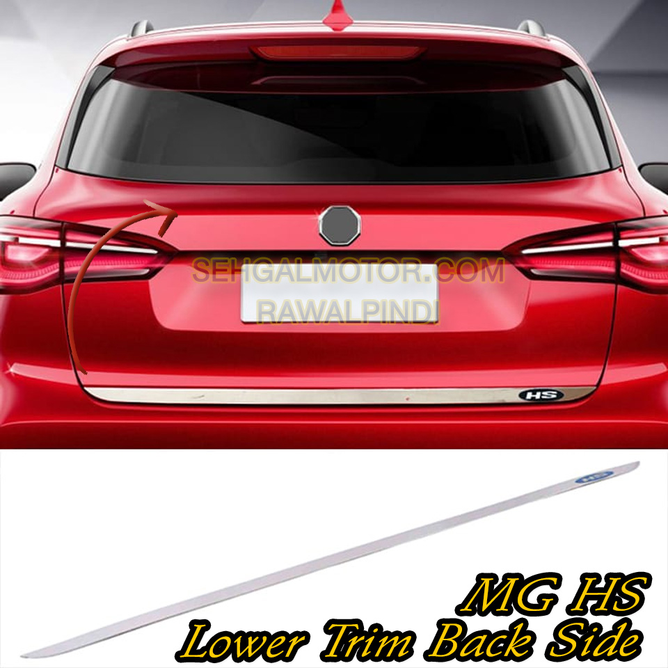 MG HS Trunk Lower Trim Chrome Garnish - Model 2020-2021
