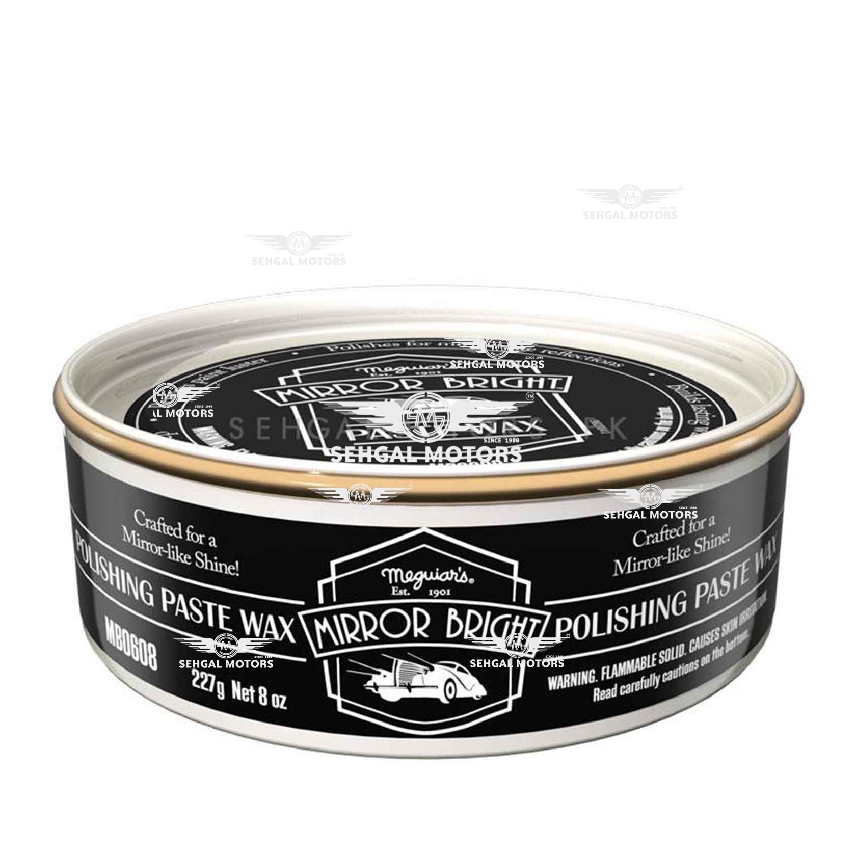Meguiars Mirror Bright Paste Wax MB 0608 227GM