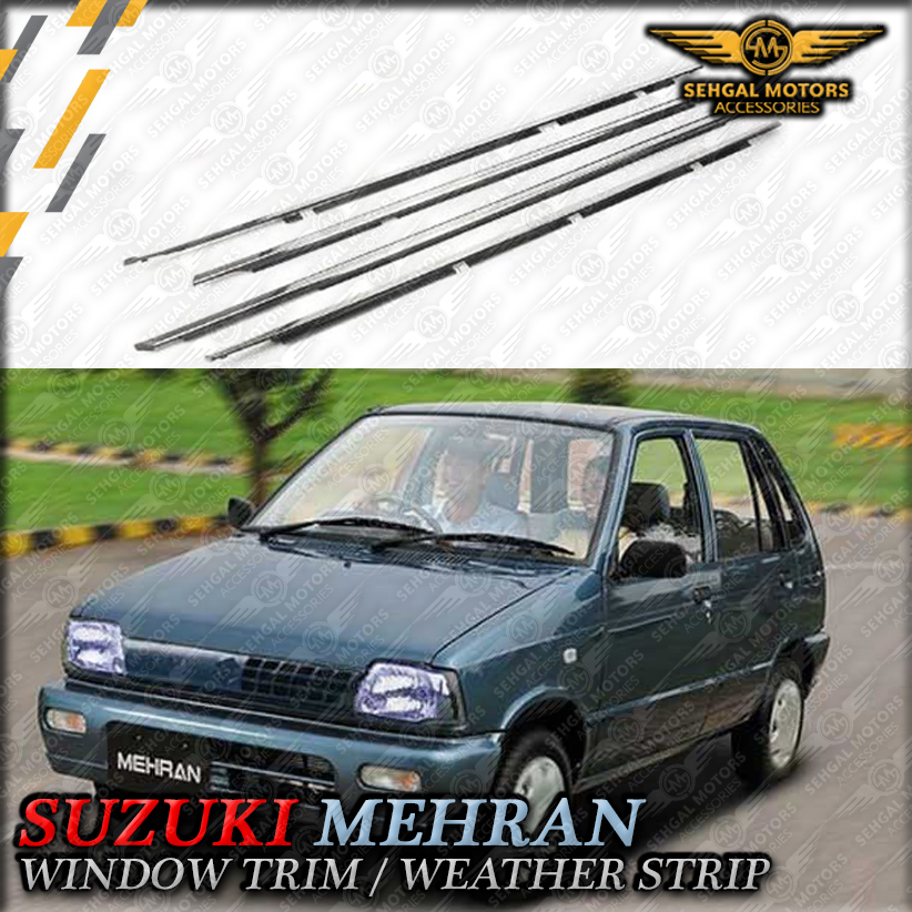 Suzuki Mehran Weather Strips Chrome 4 Pcs - Model 2012-2019