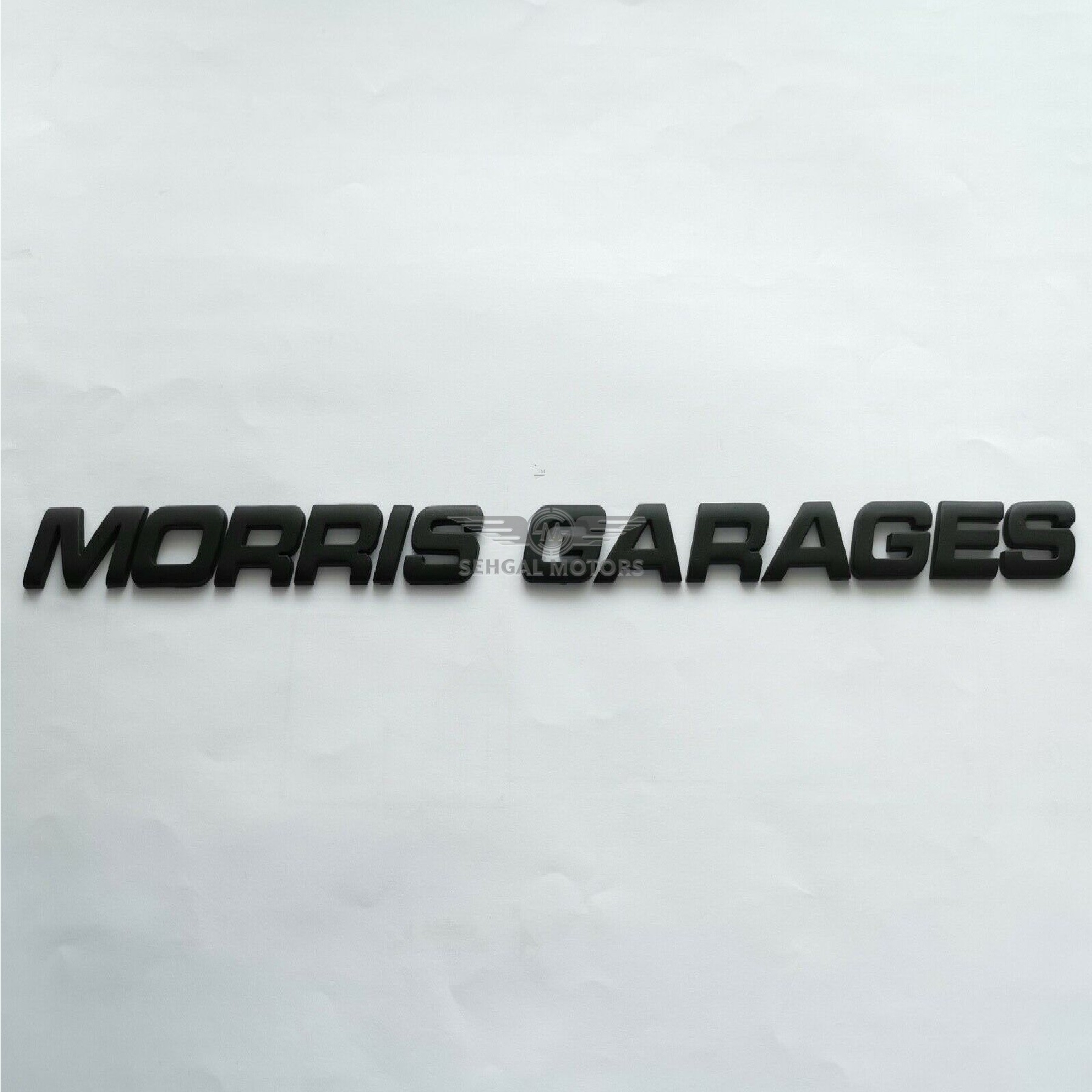 MG Bonnet Monogram Morris Garages Black / Chrome