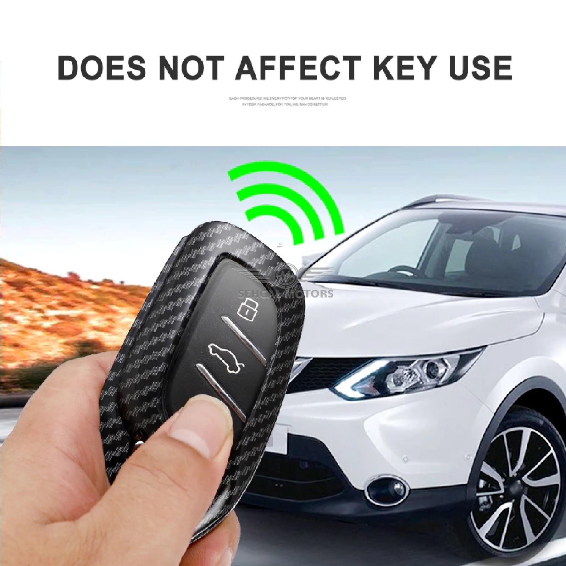 MG HS Carbon Fiber Plastic Key Cover Model 2020-2021