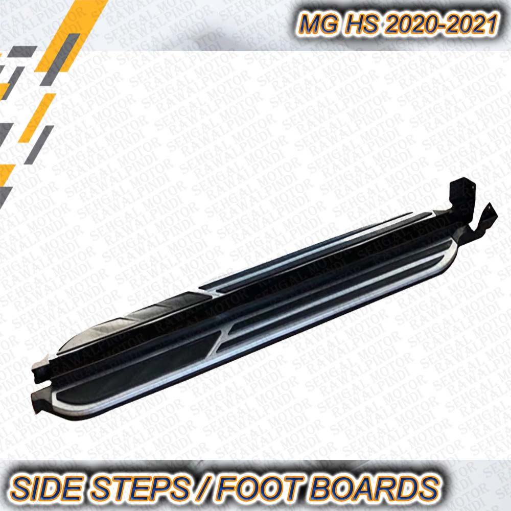 MG HS Side Steps Black With Chrome Version 2 - Model 2020-2021
