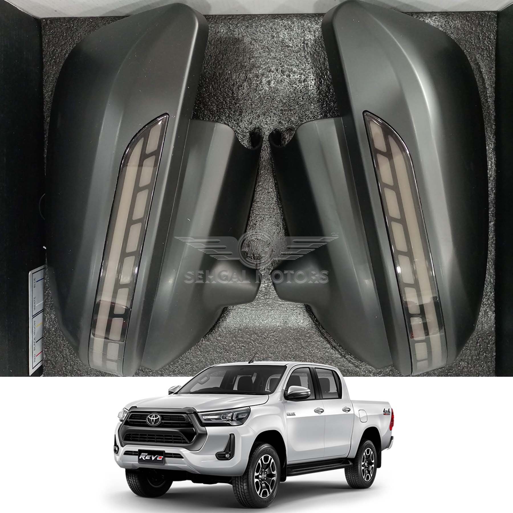 Toyota Hilux Revo Side MIRROR COVER With Indicator Model 2017-2021