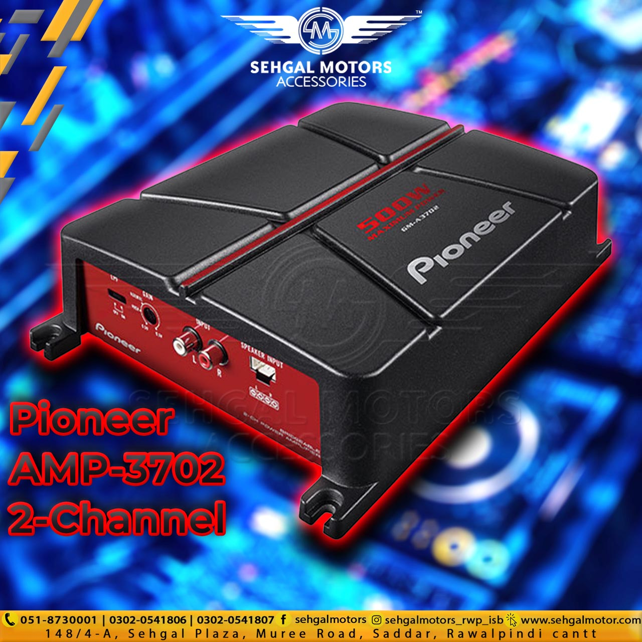 Pioneer GM-A3702 Amplifier 2-Channel 500w
