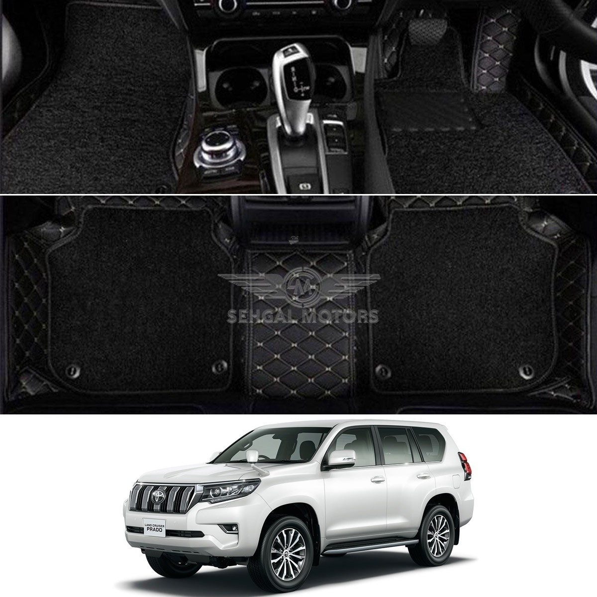 BAIC BJ40 7D Eco Floor Mat Black With Black Stitch Model 2022