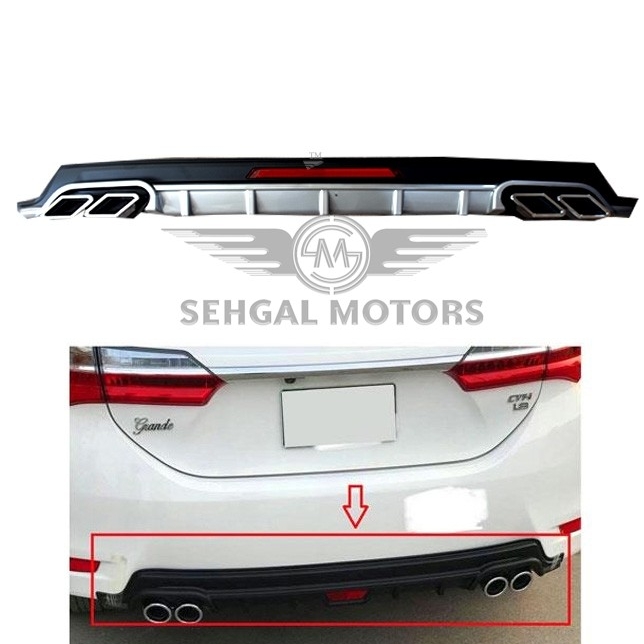 Toyota Corolla Diffuser Mercedes-Benz Style Silver Model 2017-2020