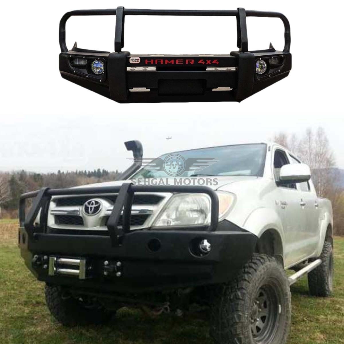 Toyota Hilux Vigo Hamer Bumper With Glasses Model 2005-2016