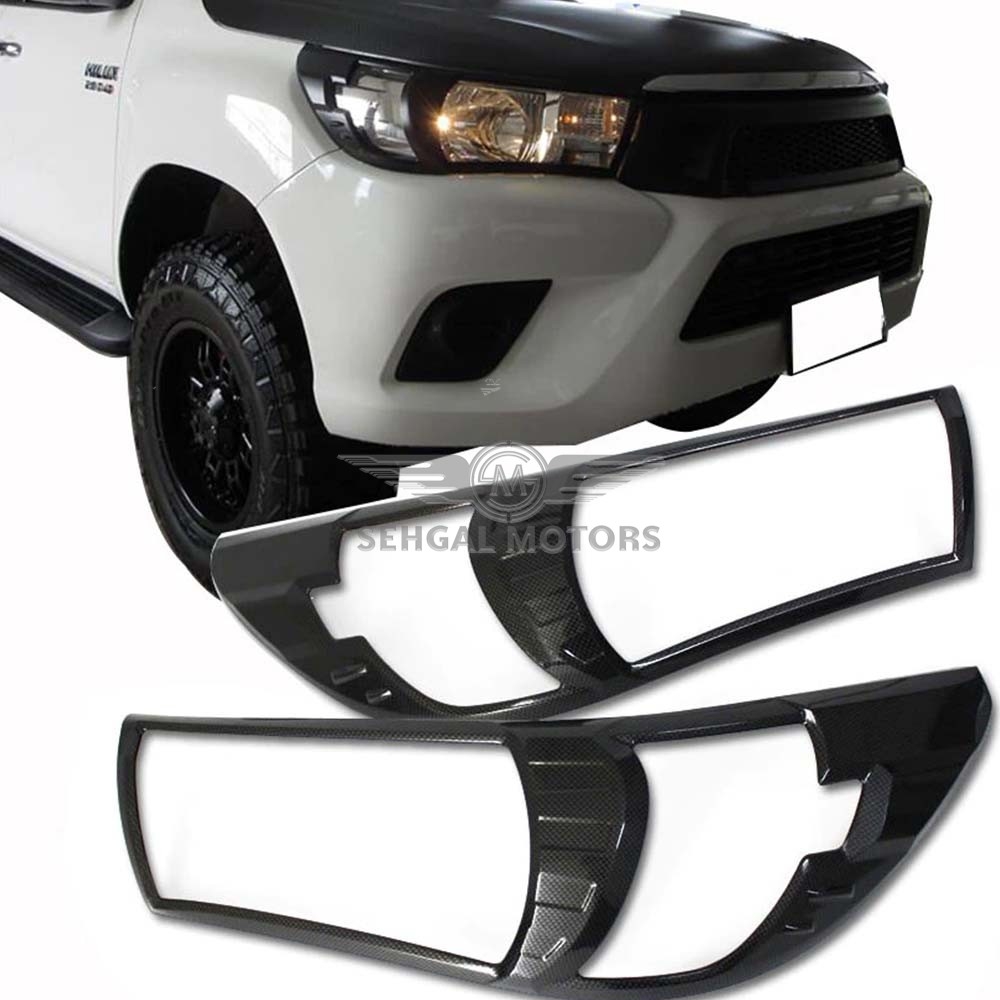 Toyota Hilux Revo/Rocco Head Light Cover Black Set Model 2017-2021