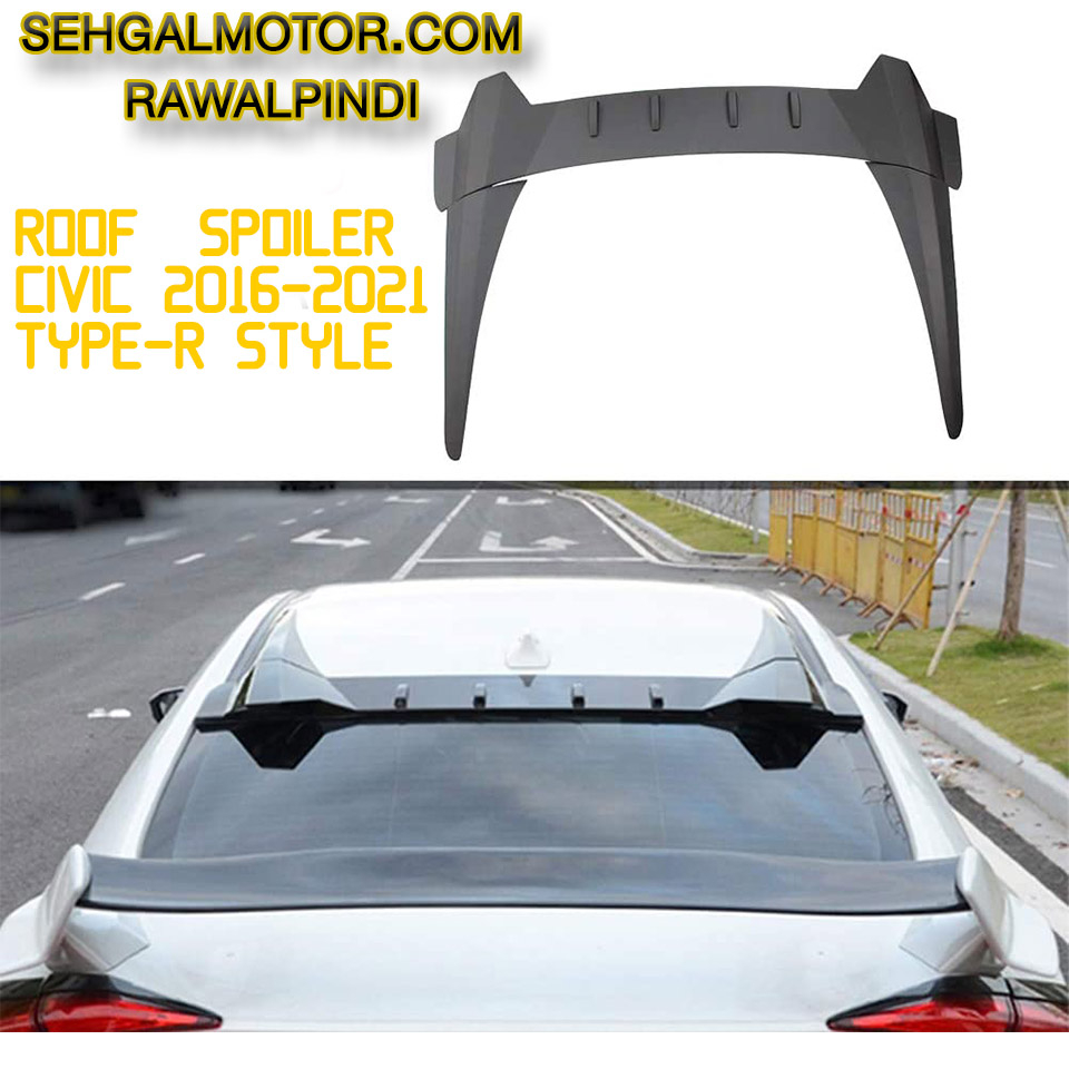 Honda Civic Roof Spoiler Unpainted Fiber Model 2016-2021