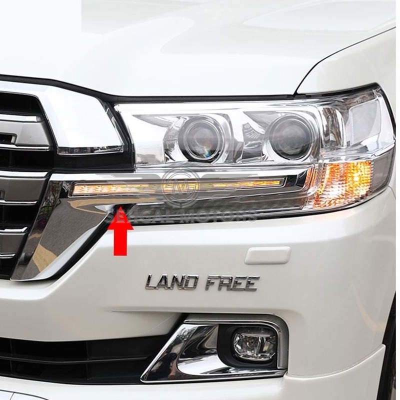 Toyota Land Cruiser FJ200 DRL with Chrome Strip Model: 2014-2018