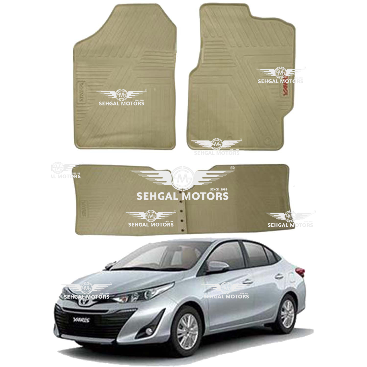 Toyota Corolla 5D Floor Mat Black 3pcs Model 2016 - 2021