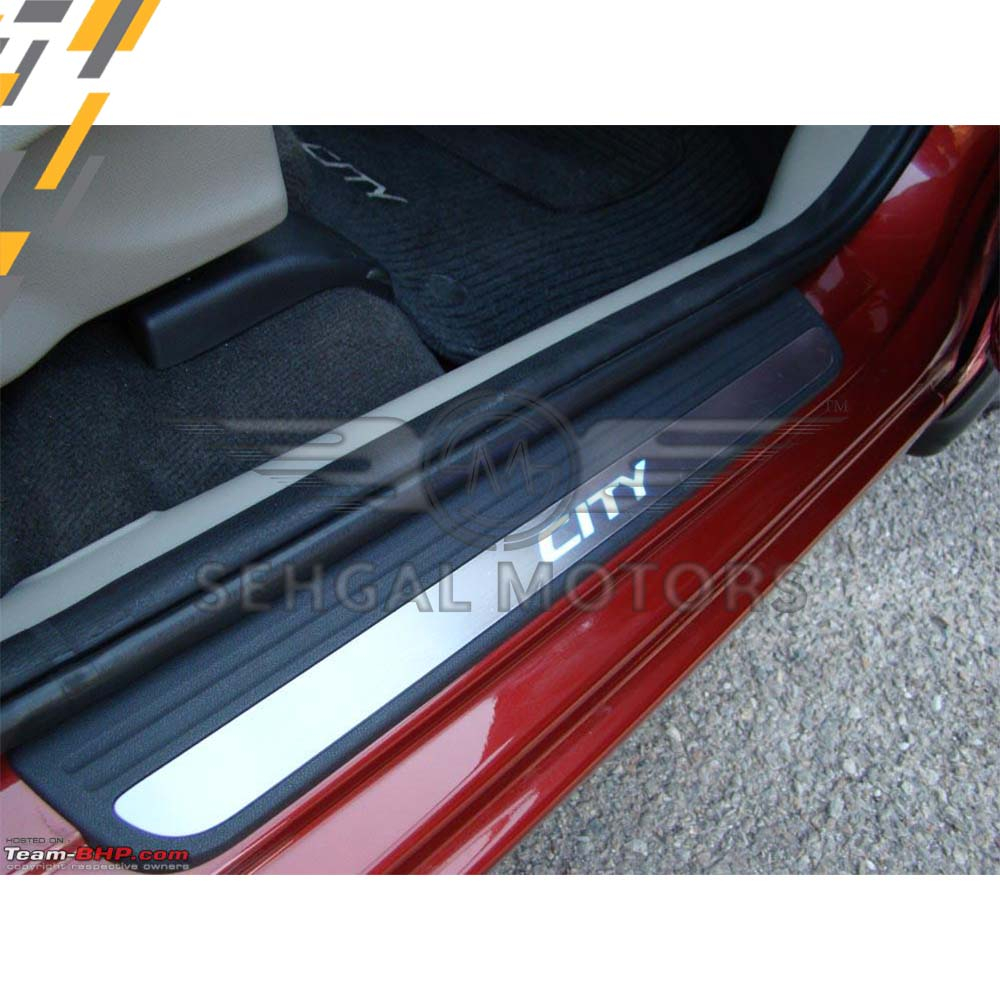 Honda City Glass LED Door Sill Plates / Skuff LED Panels New Style - Model 2009-2017