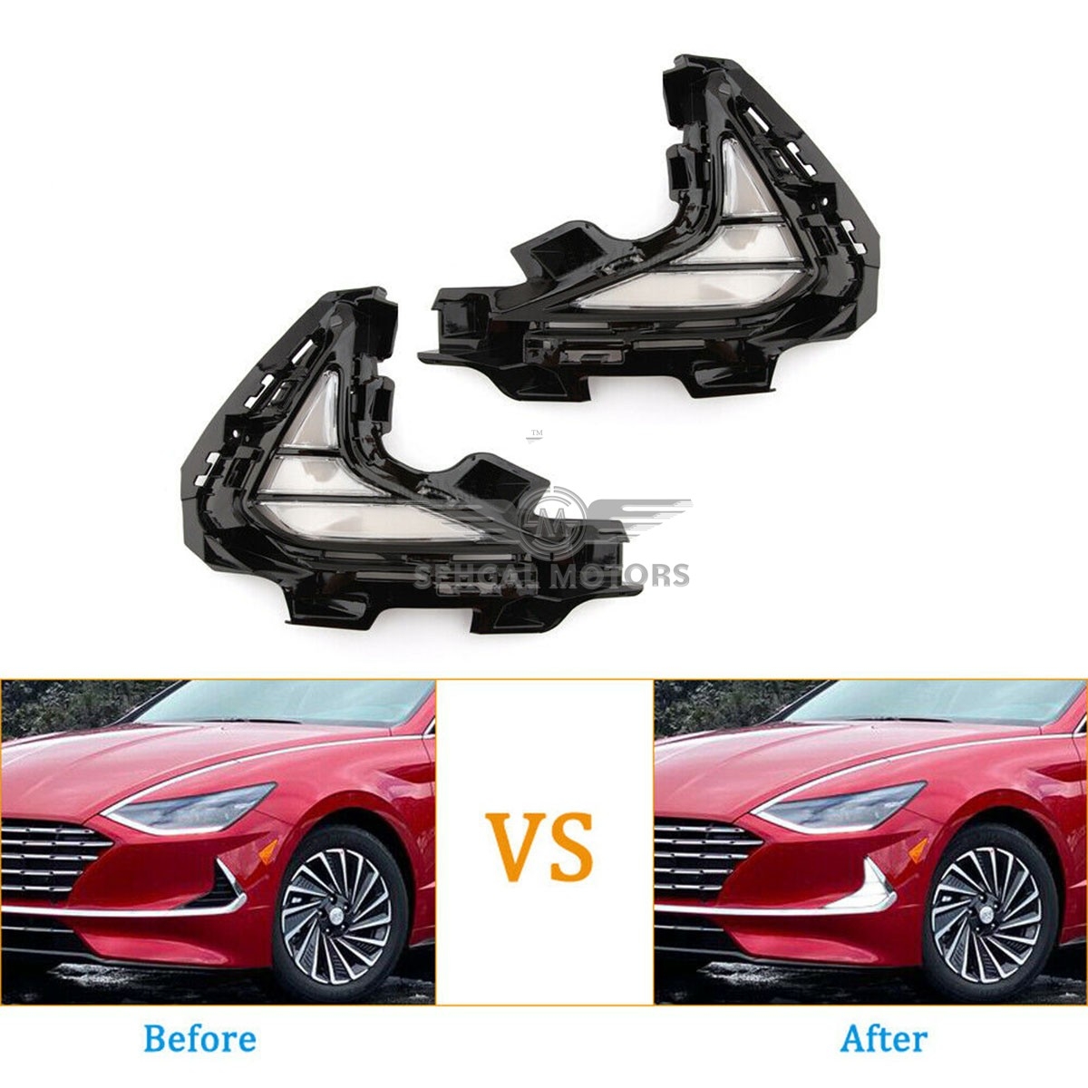Hyundai Sonata Front Bumper LED DRL Model 2021-2022