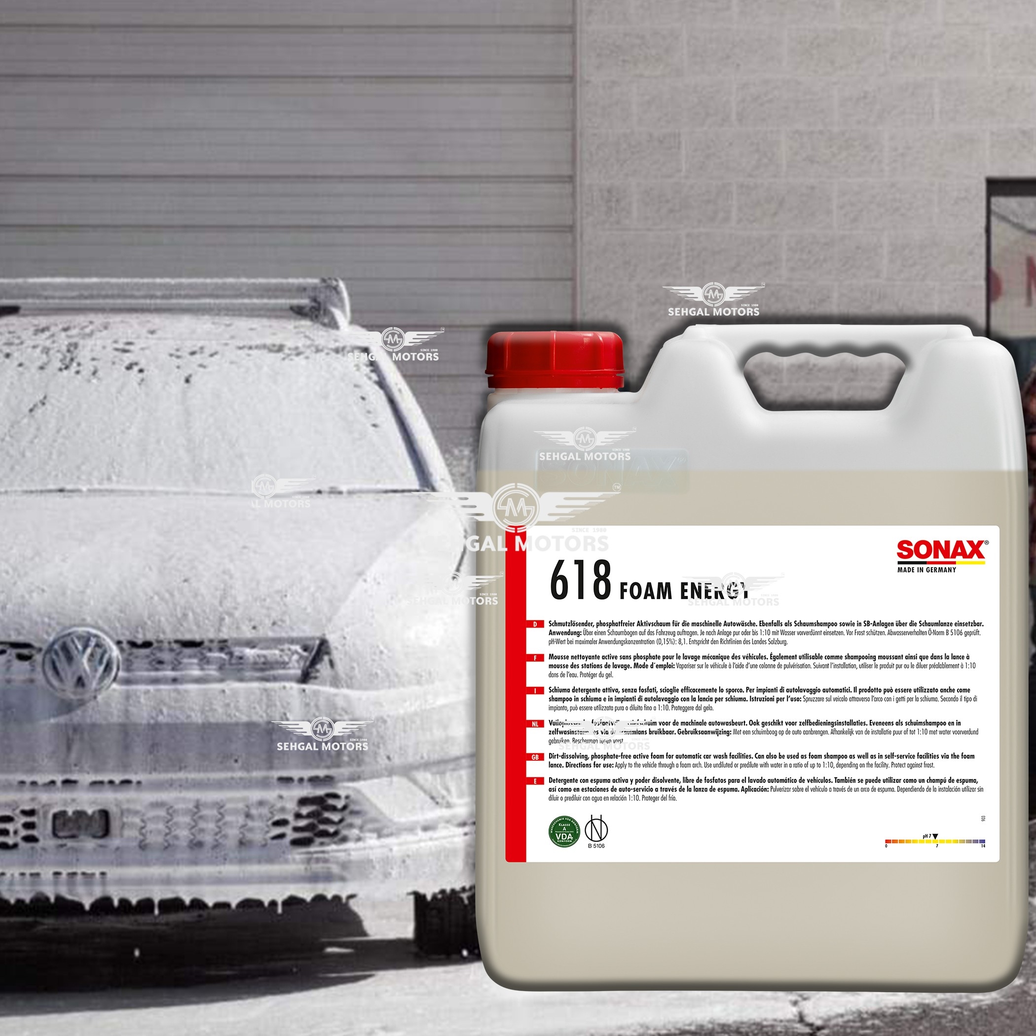 Sonax Active Cleaning Foam Energy Shampo 618 10L