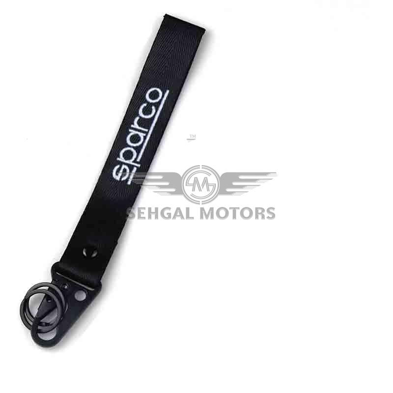Sparco Ribbon Key Chain - Black