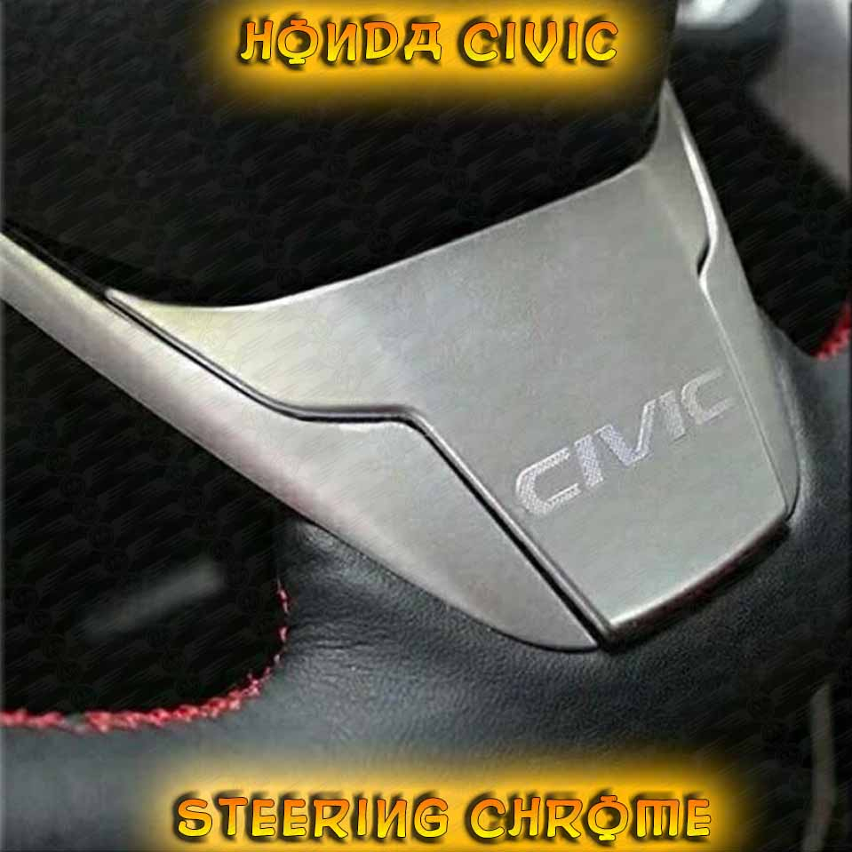 Steering Cover Chrome Civic 2016-21