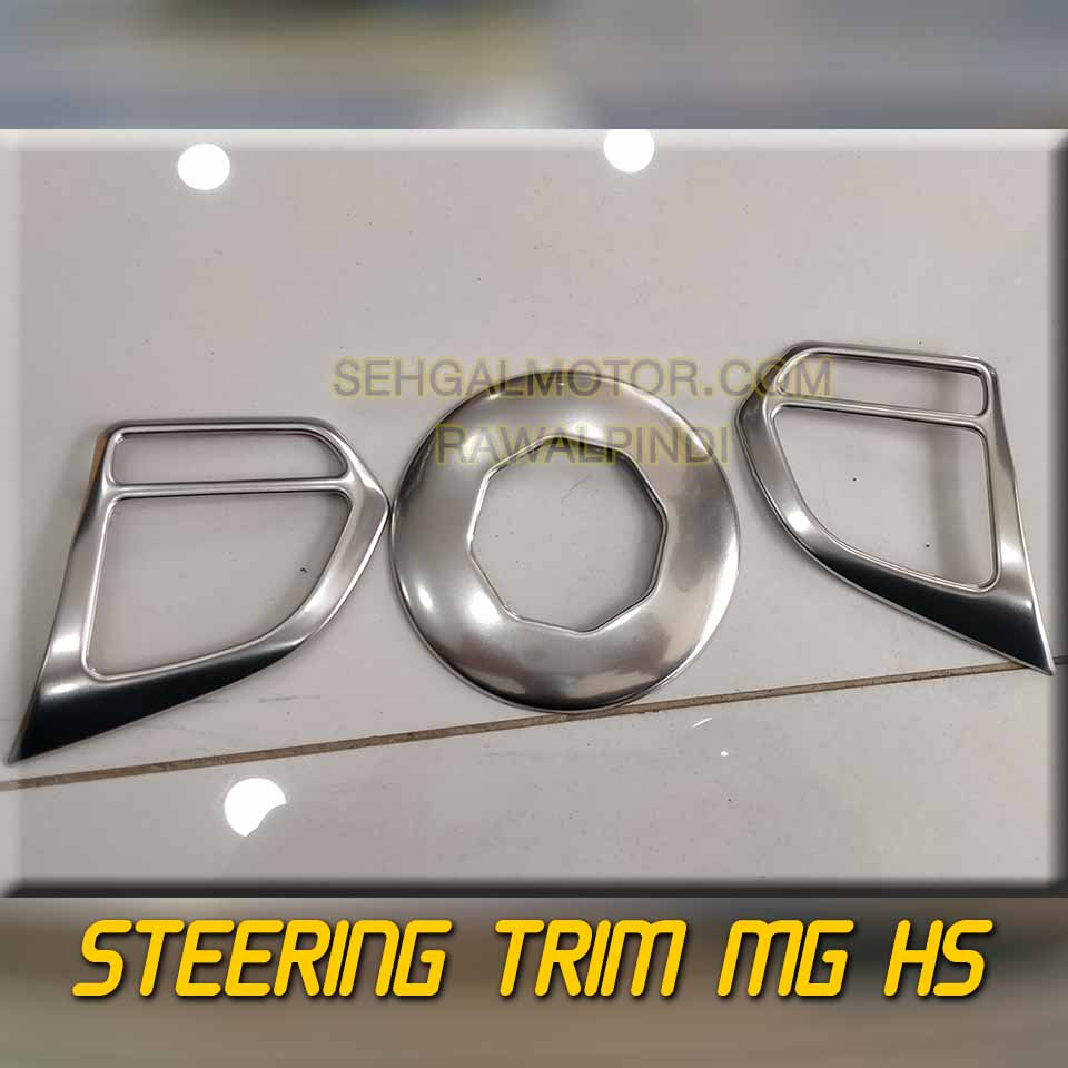 MG ZS Steering Trims Chrome 3PC - Model 2021-2022