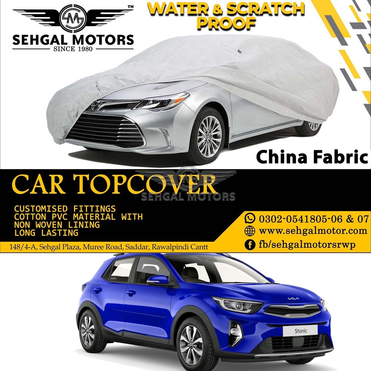 Kia Stonic top Cover China Fabric Model 2021-2022