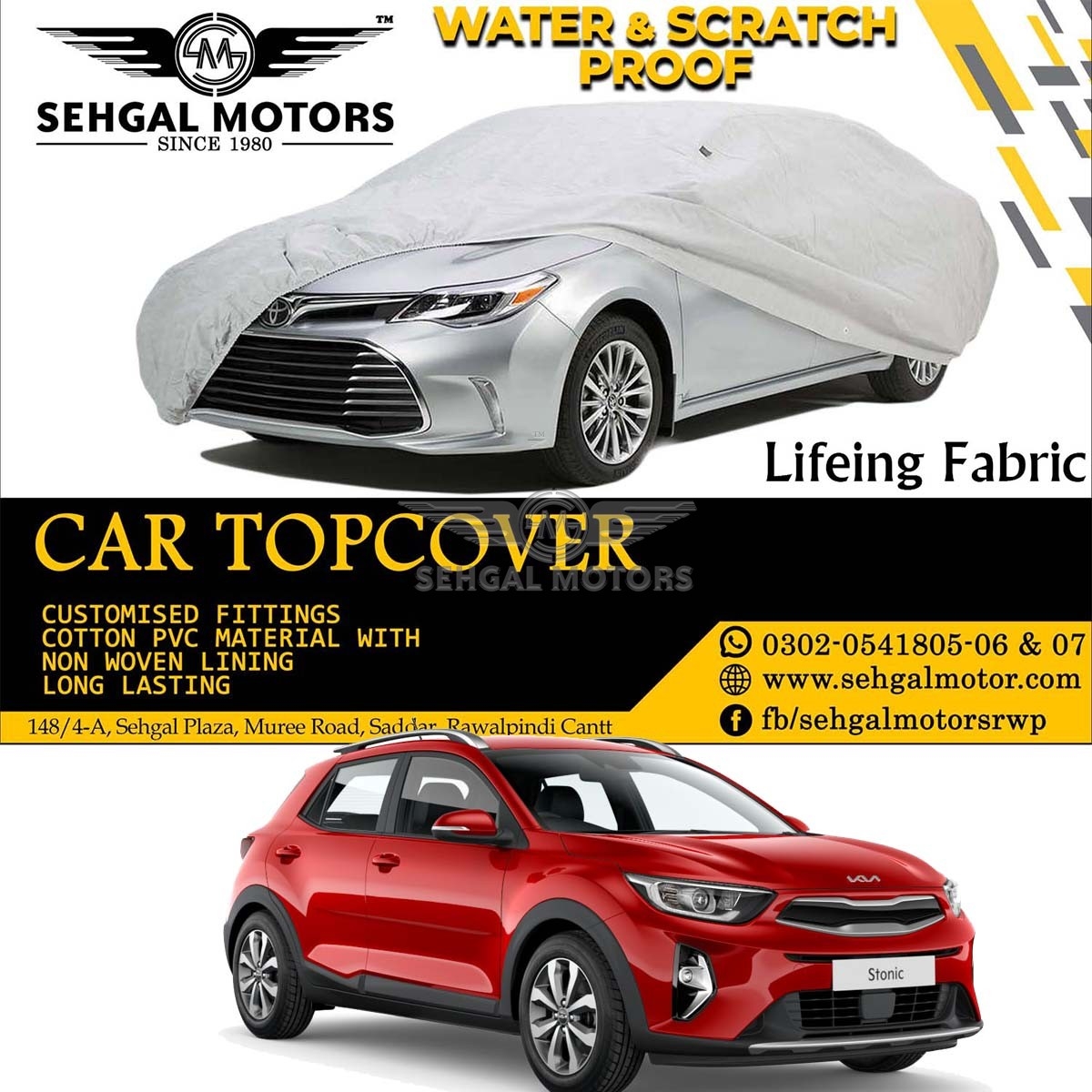 Kia Stonic top cover Lifeing Fabric Model 2021-2022