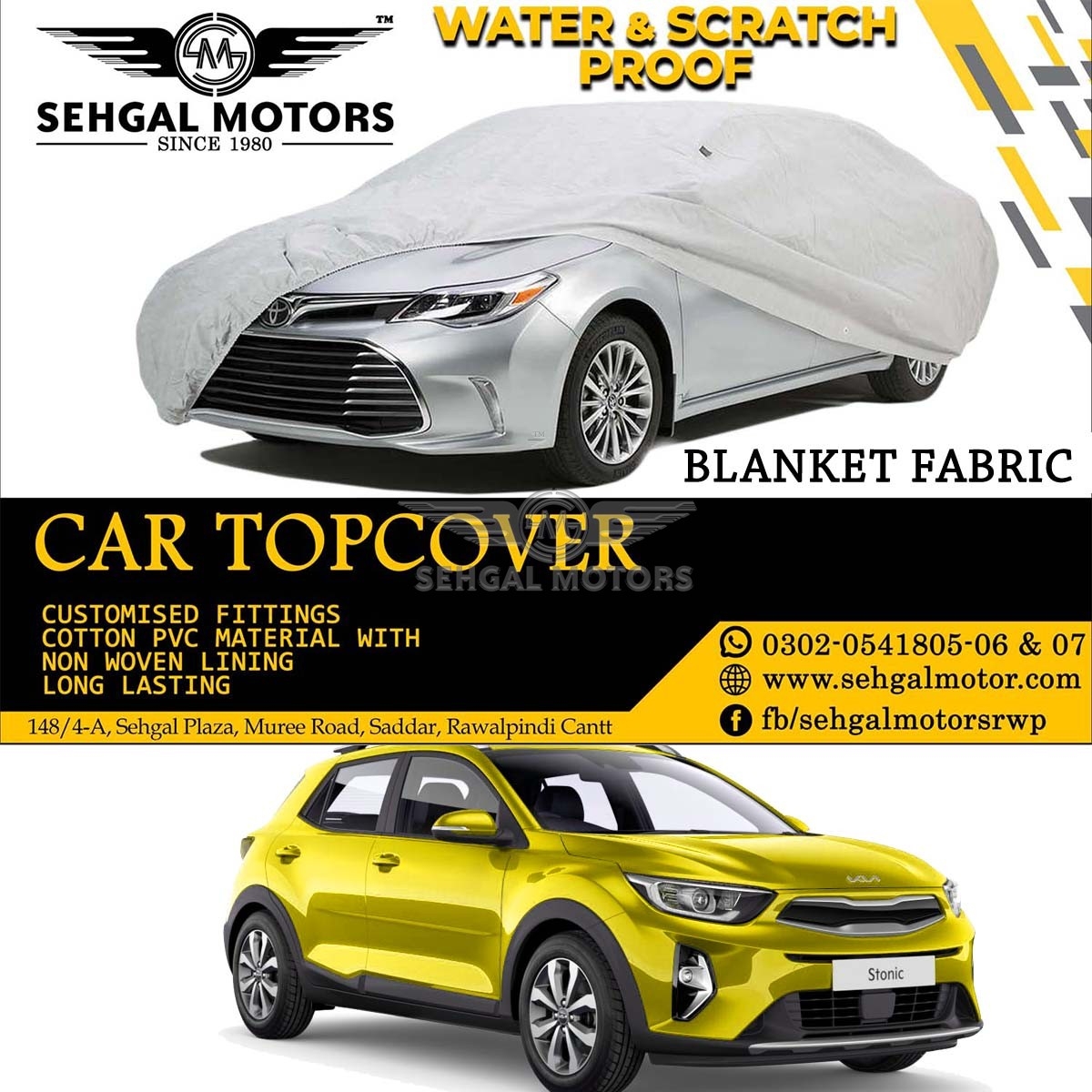 Kia Stonic top Cover Blanket Fabric Model 2021-2022