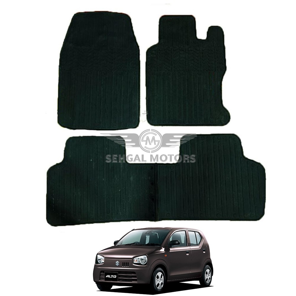 Suzuki Alto Rubber Floor Mat Black (Imported) Model 2018-2021
