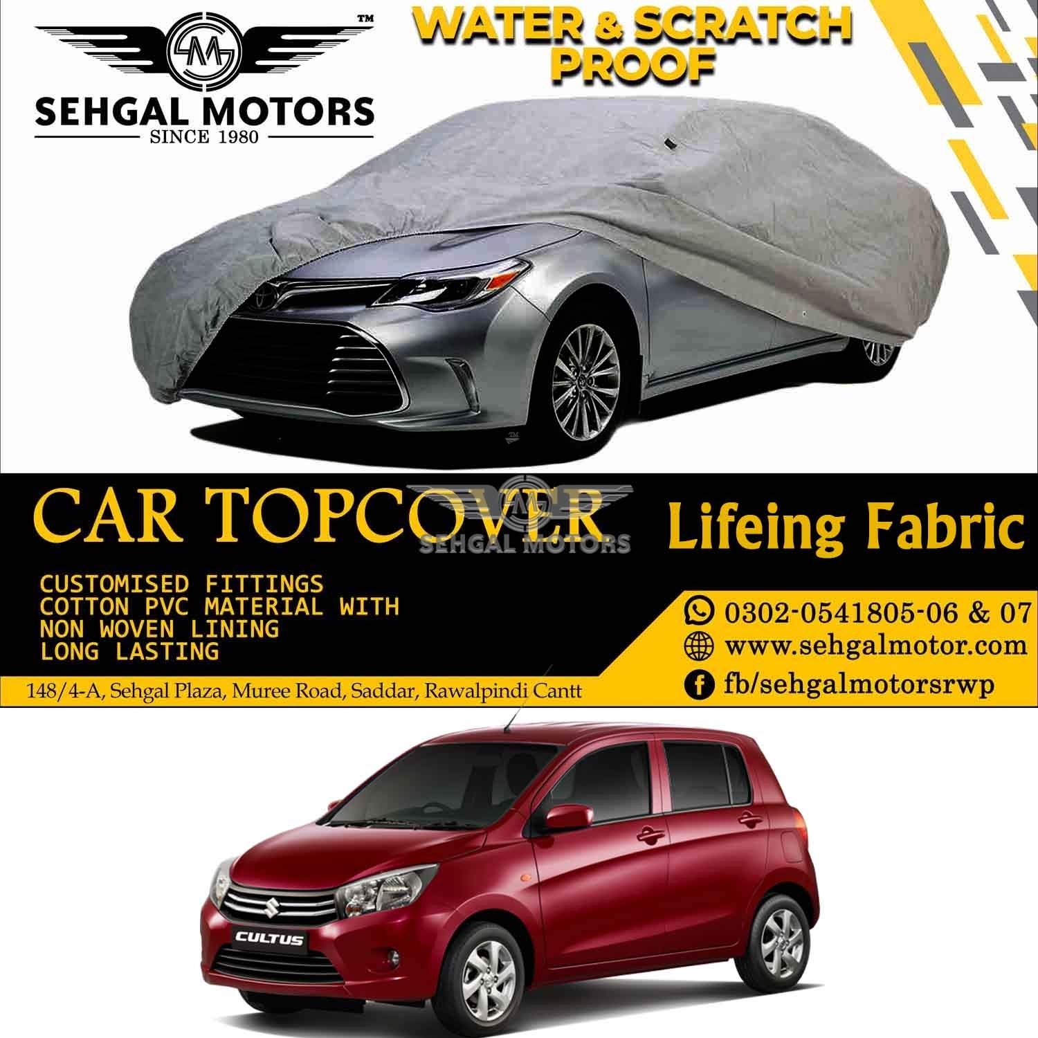 Suzuki Cultus Top Cover Lifeing Fabric Model 2017-2021