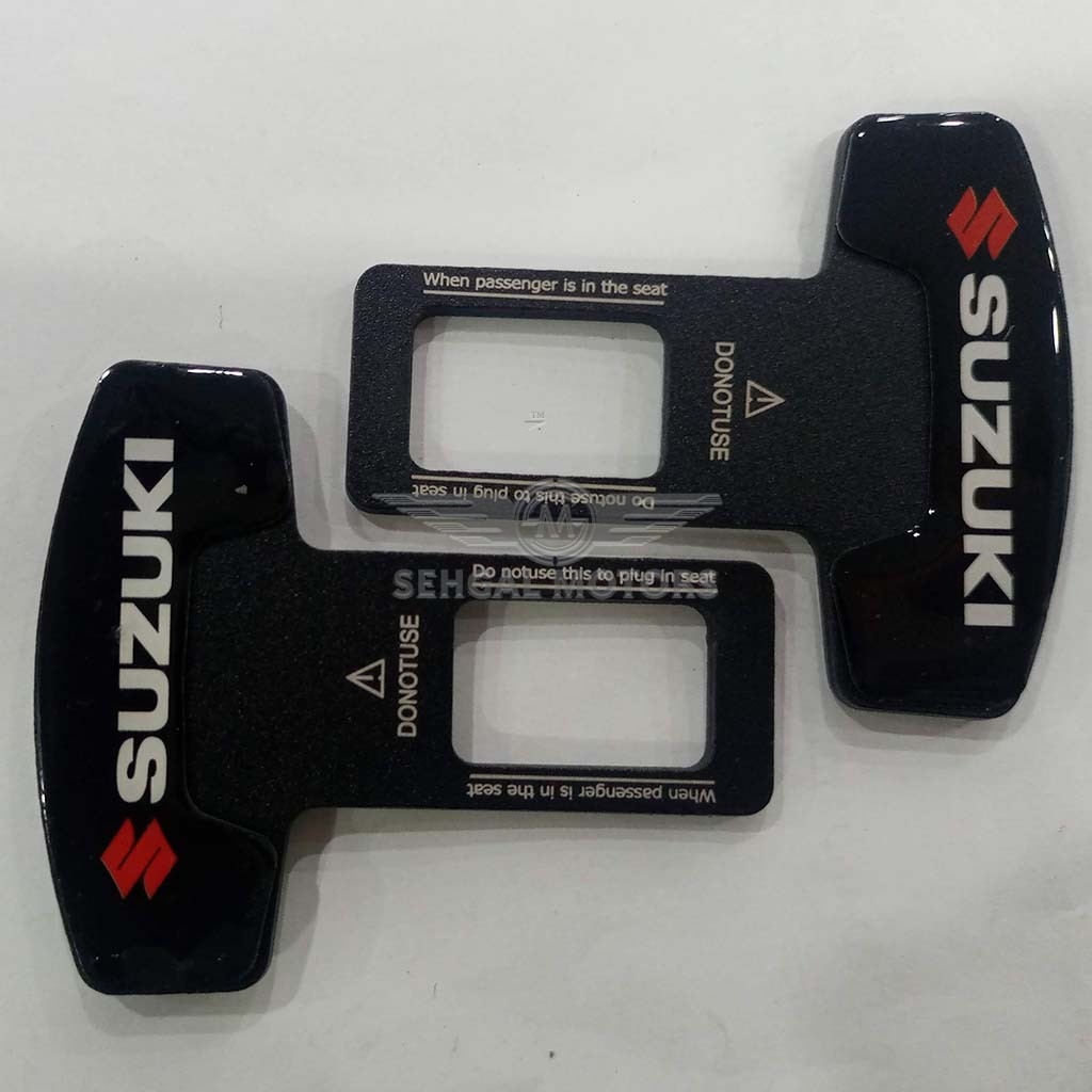 Suzuki Mini Plastic Seat Belt Clip Black - Pair