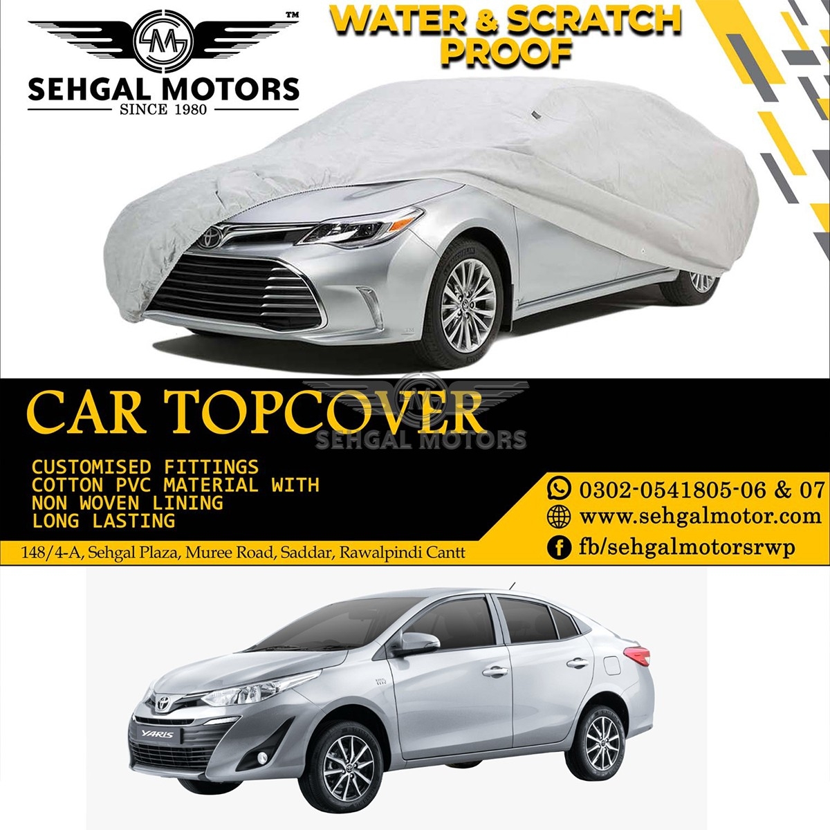 Toyota Corolla Top Cover Microfiber Model 2017-2021