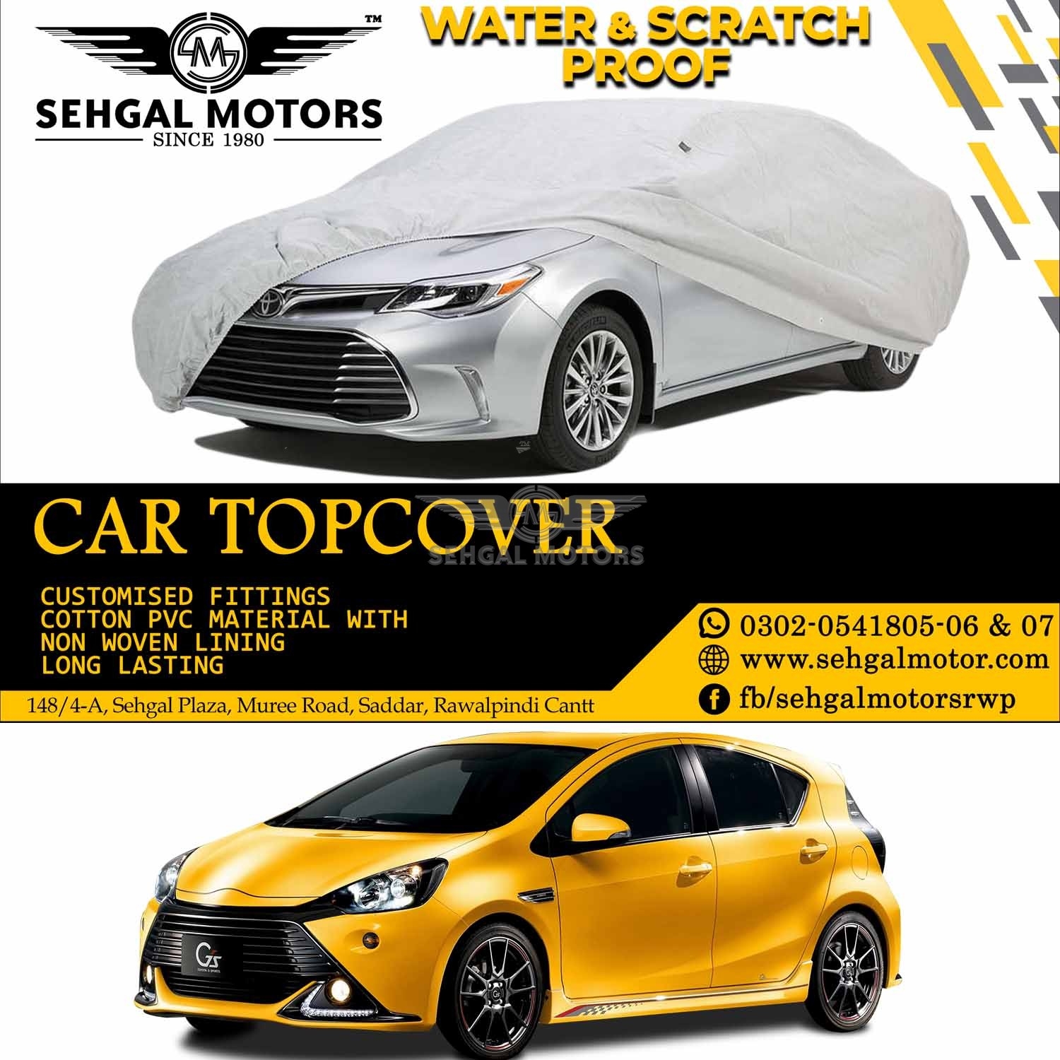 Toyota Aqua Top Cover China Fabric Model 2012-2019