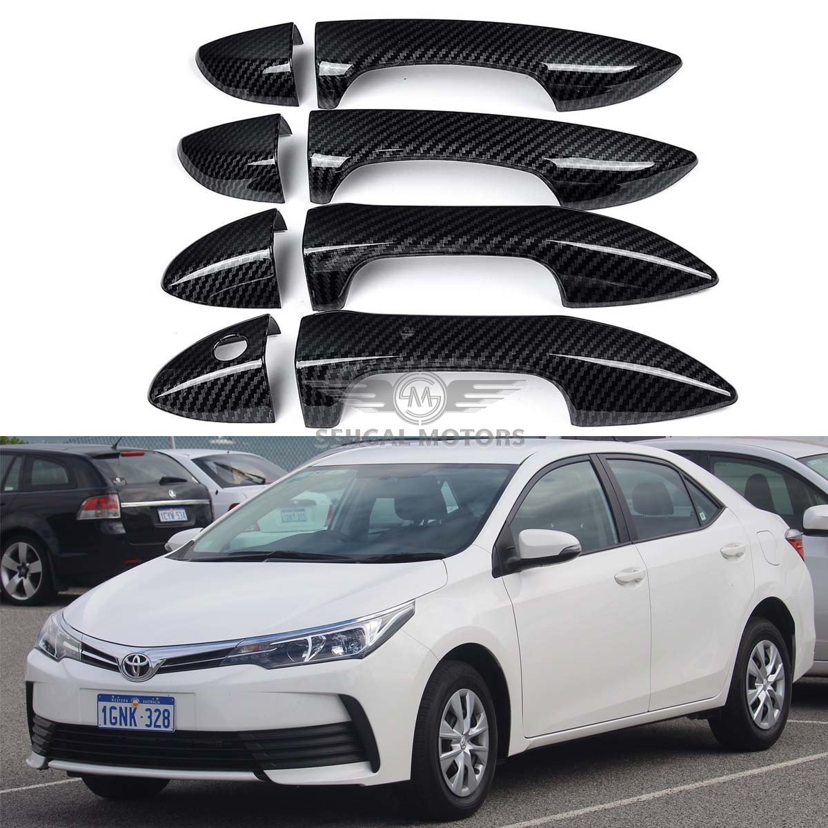 Toyota Corolla Carbon Fiber Door Handle Cover - Model 2017-2021