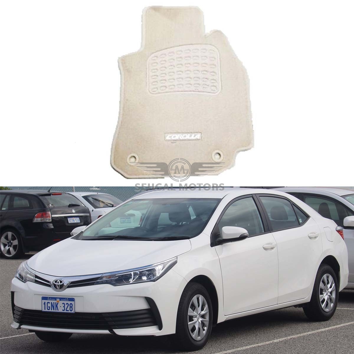 Toyota Corolla Carpet Floor Mat Irani Beige Model 2017 - 2021
