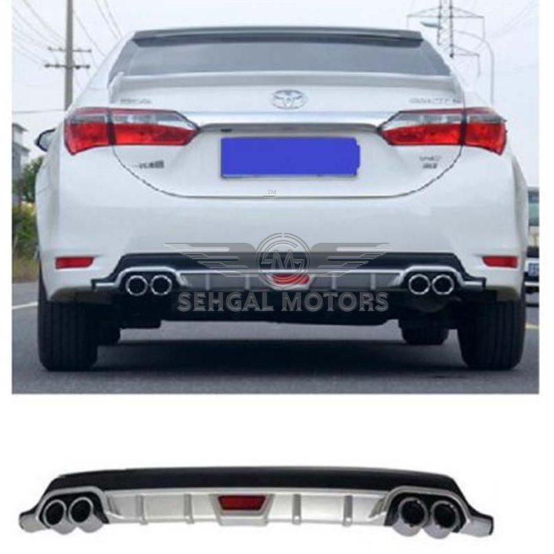 Toyota Corolla Diffuser Kantara Style Silver Model 2017-2020