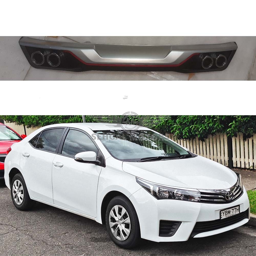 Toyota Corolla Diffuser Silver With Full Redline Model 2017-2020