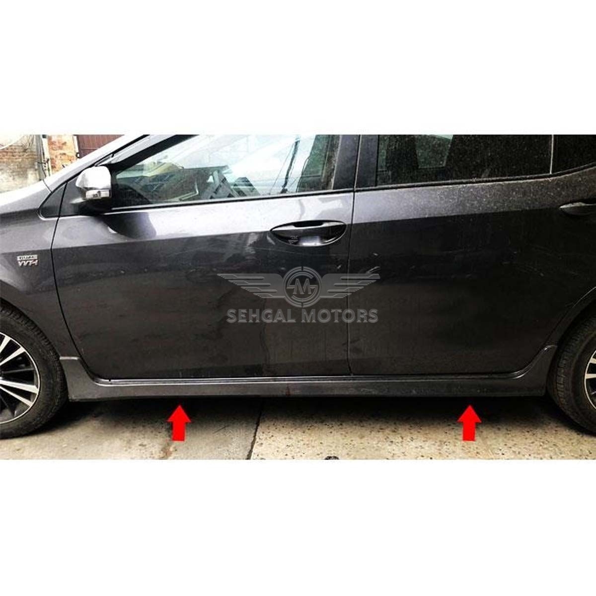 Toyota Corolla Grande Side Skirts Unpainted - Model 2014-217