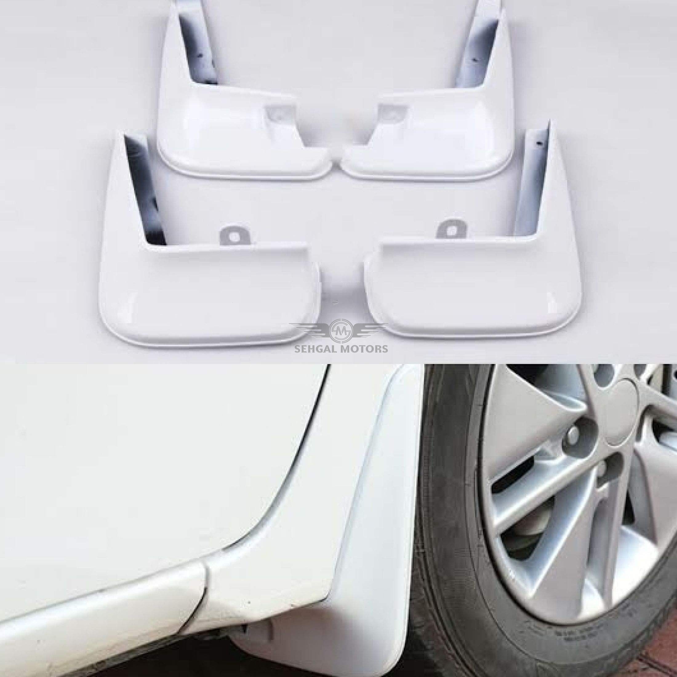 Toyota Corolla Mud Flaps White Model 2015