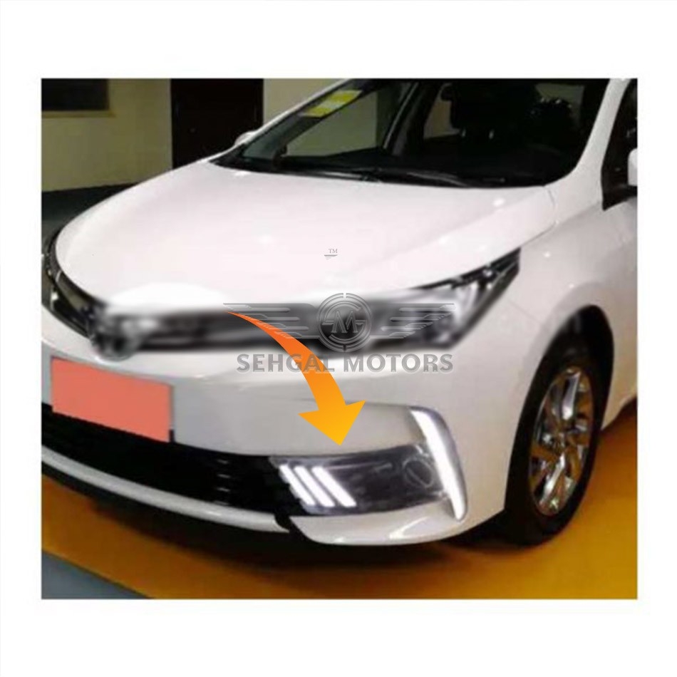 Toyota Corolla Fog Light DRL Mustang Style Double Function Model 2017-2020