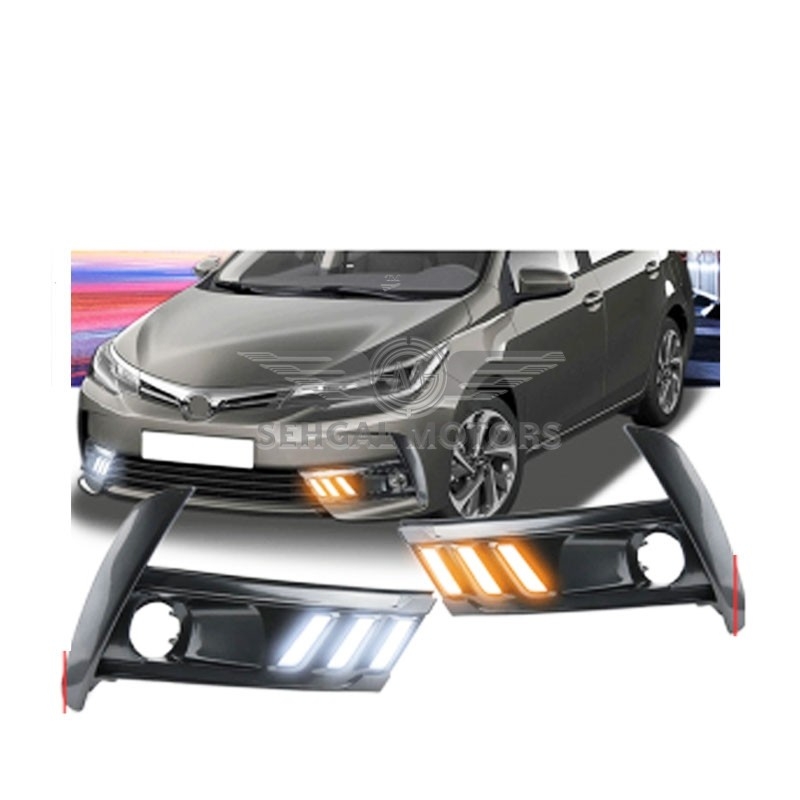 Toyota Corolla Fog Light DRL Cover Mustang Style Model 2017-2020