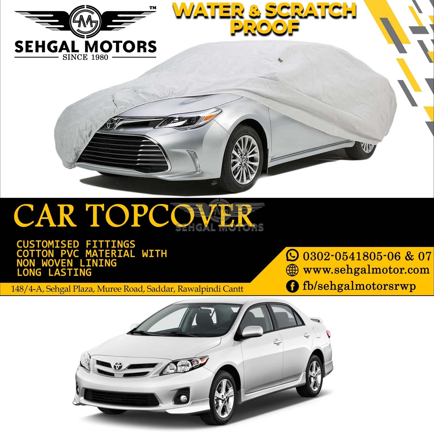 Toyota Corolla Top Cover China Fabric Model 2012-2016
