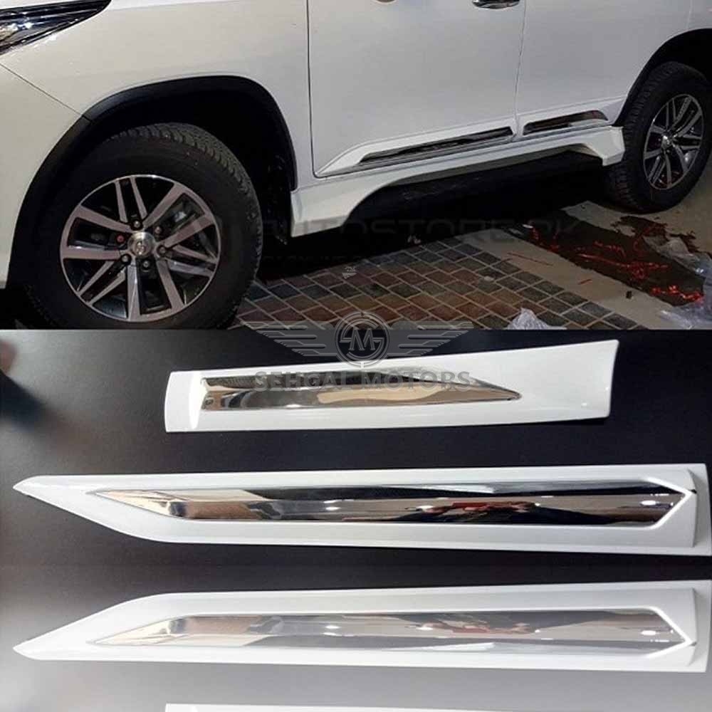 Toyota Fortuner Door Molding White and Chrome Taiwan Model 2016-2022