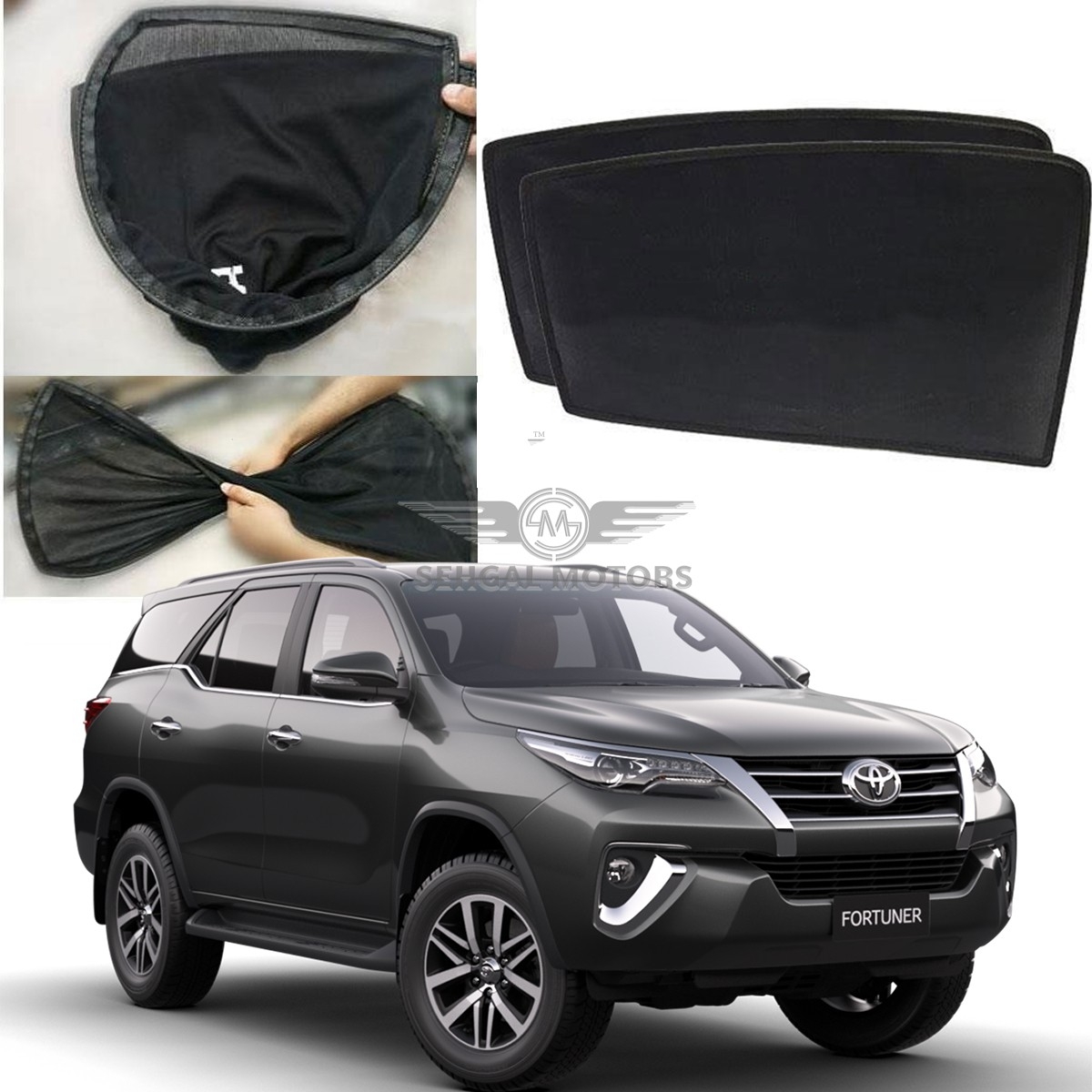 Toyota Fortuner Foldable & Flexible Sunshade  without Logo - Model 2017 - 2021