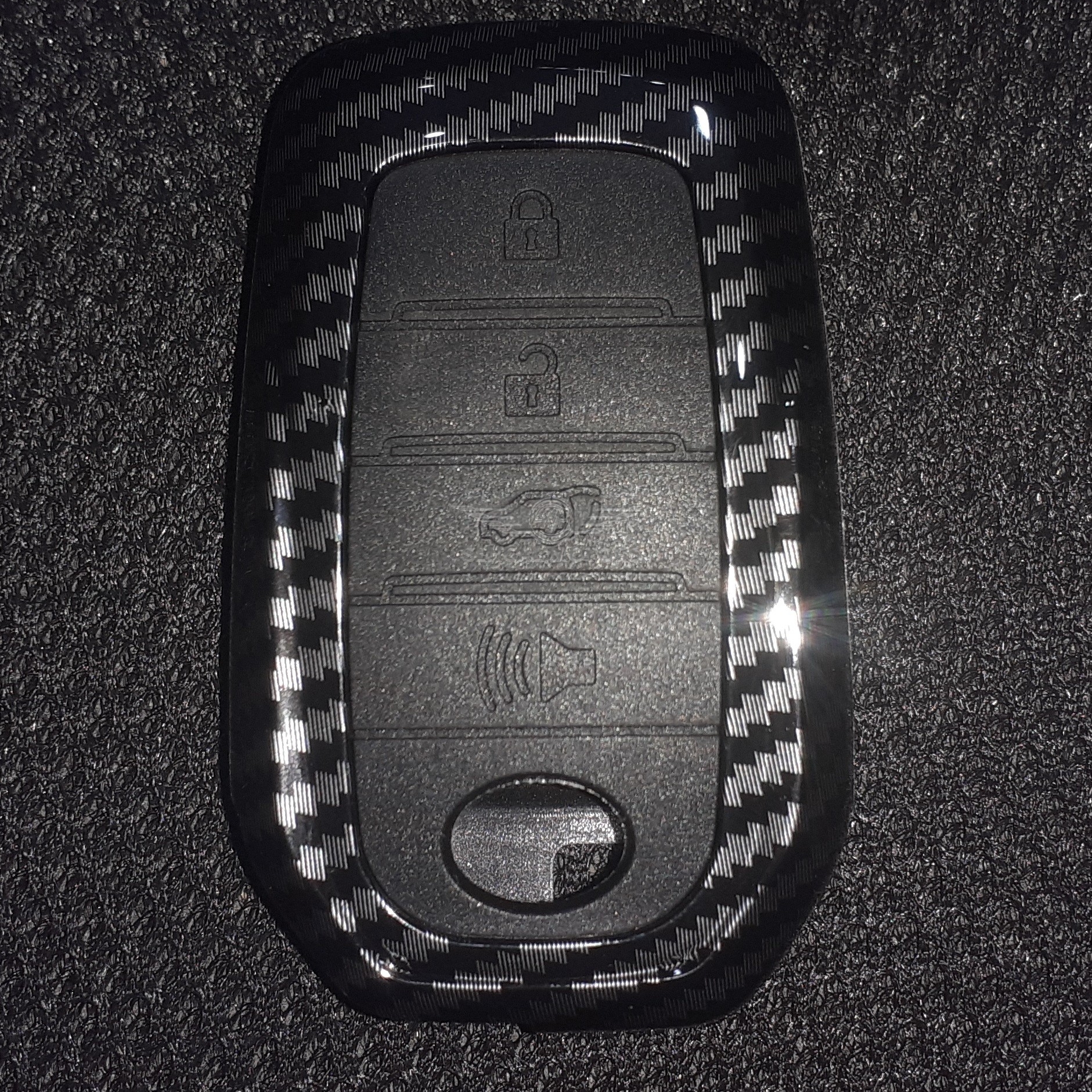 Toyota Fortuner Push Start Carbon Fiber Key Cover