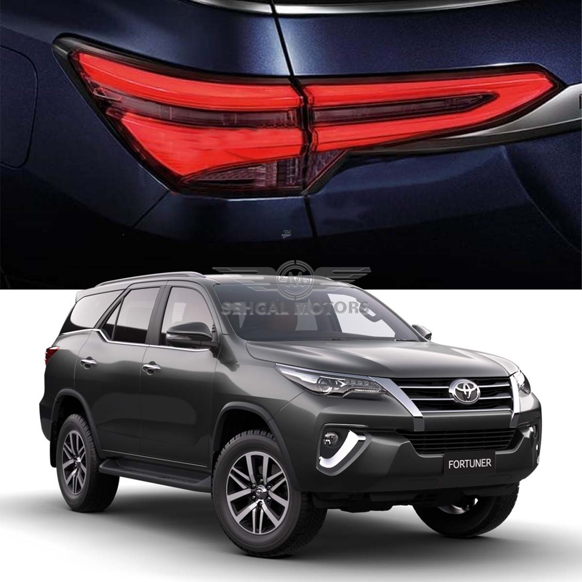 Toyota Fortuner Back Light Legender Style V3 Red - Model 2016-2021