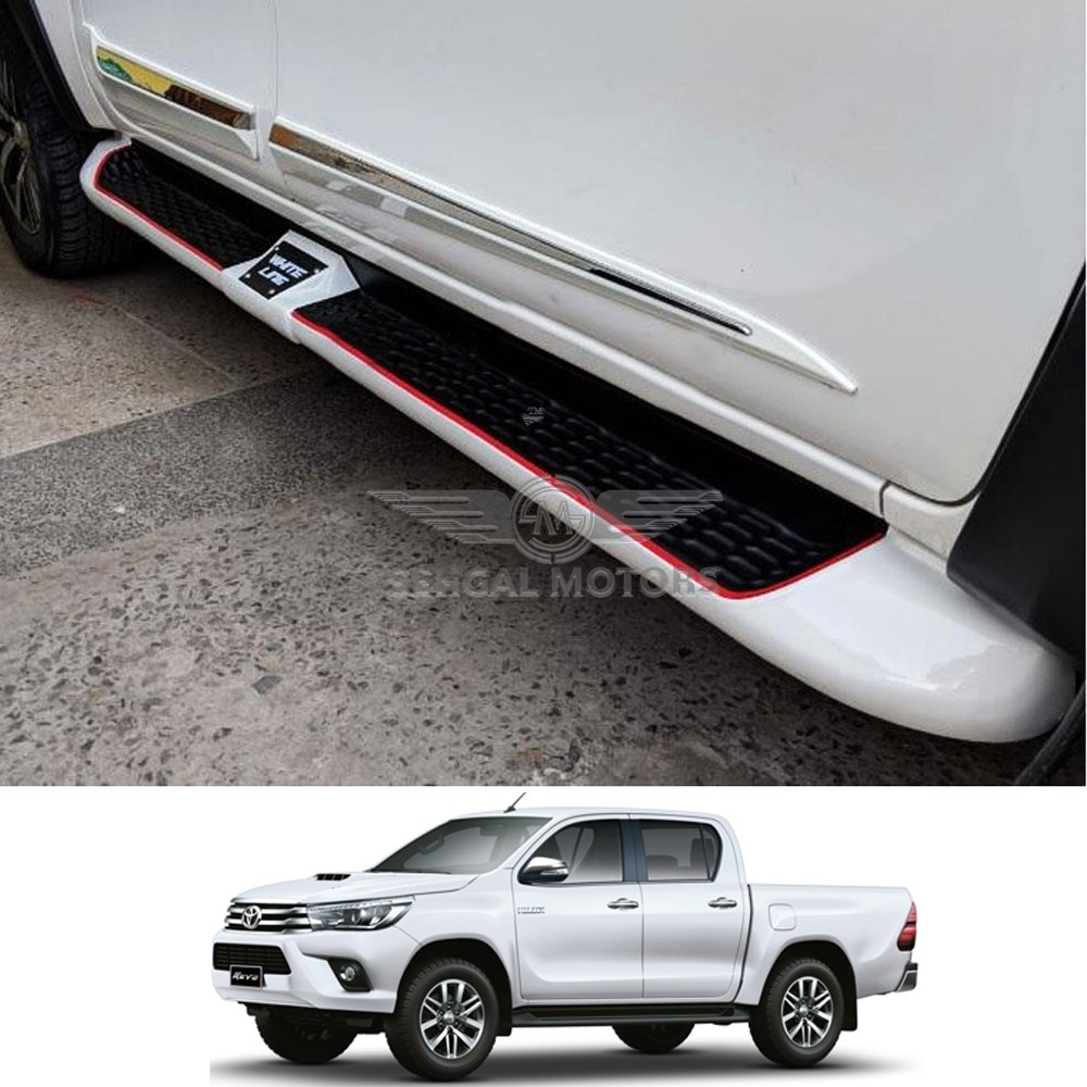 Toyota Hilux Revo Door Molding White with Chrome Model 2017-2021