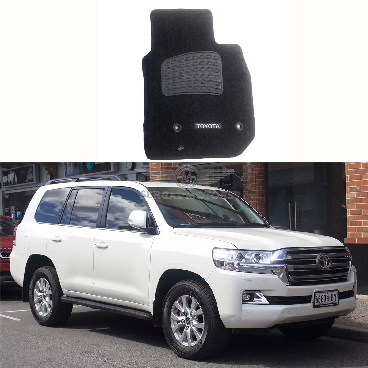 Toyota Land Cruiser FJ200 Carpet Floor Mat Irani Black/ Gray Model 2012 - 2018