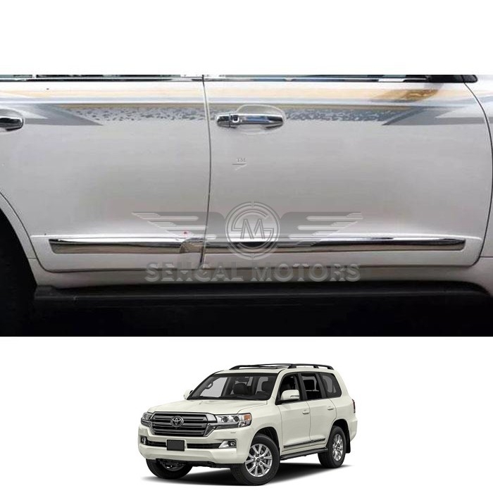Toyota Land Cruiser FJ200 Big Door Molding White and Chrome - Model 2015-2021