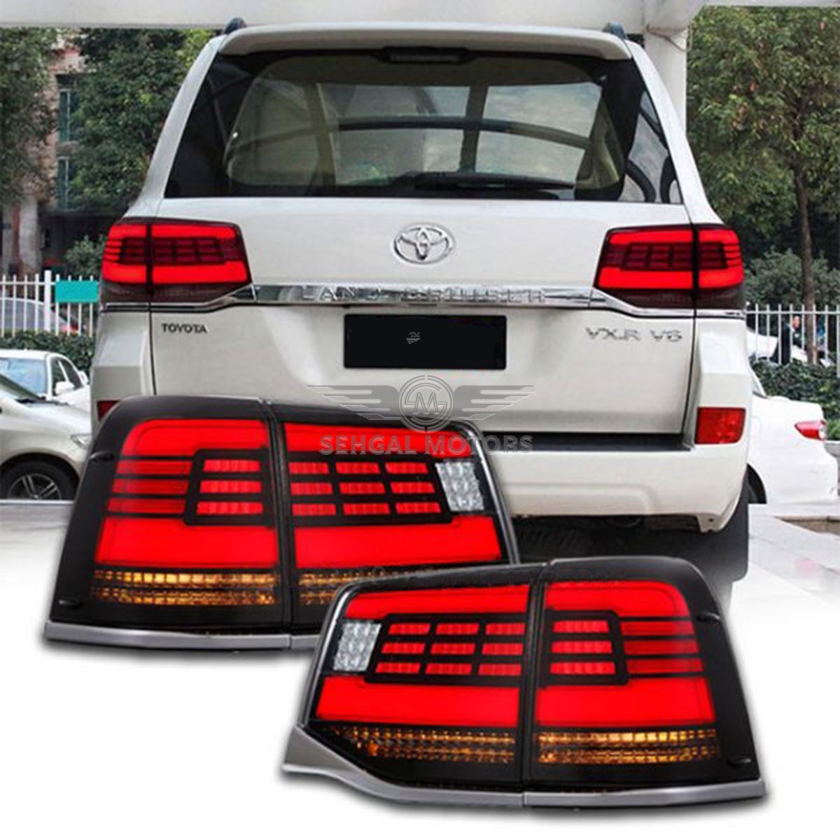 Toyota Land Cruiser FJ200 Back Light Matrix Style Red Smoke Model 2016-2021