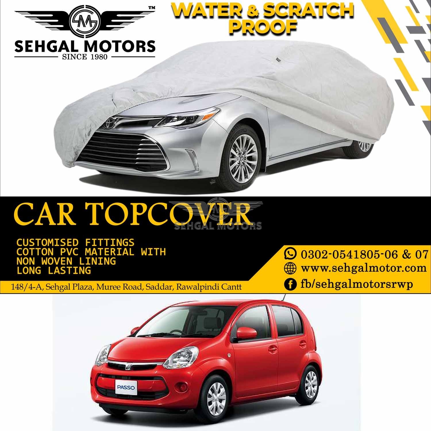 Toyota Passo Top Cover China Fabric Model 2016-2018