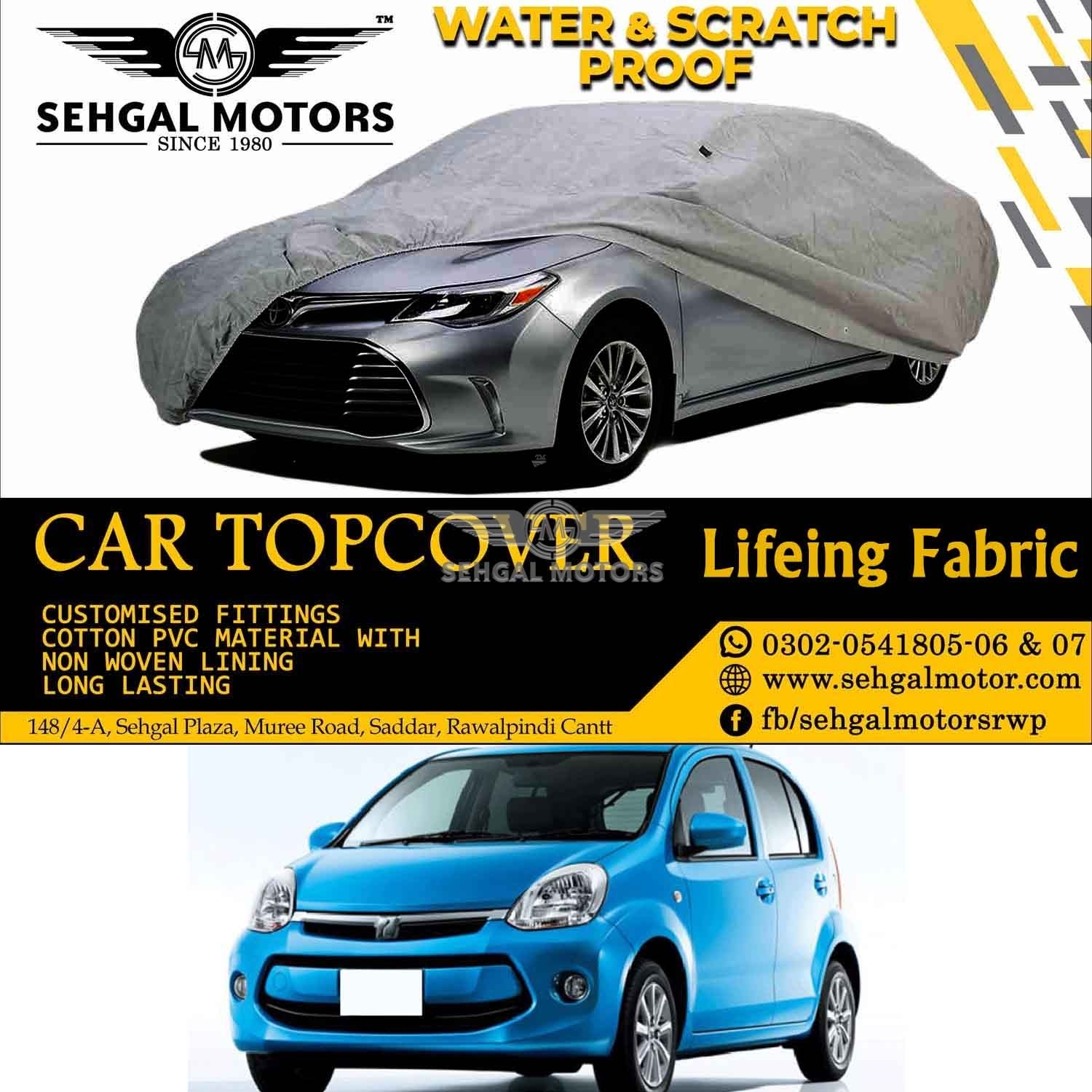 Toyota Passo Top Cover Lifeing Fabric Model 2016-2018